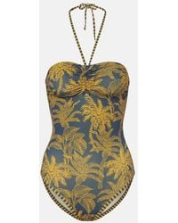 Eres - Printed Halterneck Swimsuit - Lyst