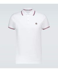Moncler - Logo-appliqué Short-sleeved Polo Shirt - Lyst