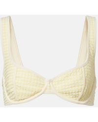 Montce - Romy Gingham Bikini Top - Lyst
