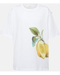 Sportmax - Nebbie Printed Cotton Jersey T-shirt - Lyst