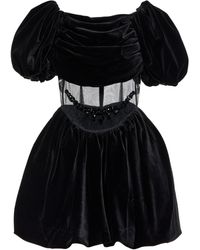 Womens Clothing Dresses Casual and day dresses Simone Rocha Cotton Black Oversized Gingham Mini Dress 