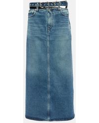 Y. Project - Y Belt Denim Maxi Skirt - Lyst