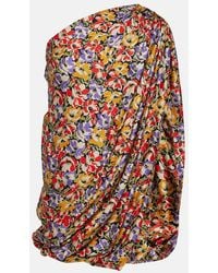 Stella McCartney - Floral One-Shoulder Minidress - Lyst