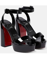 Christian Louboutin - Movida Sabina Patent Leather Platform Sandals - Lyst