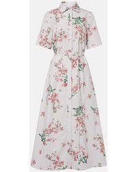 Erdem - Kleid Aus Baumwolle - Lyst