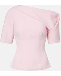 Safiyaa - Marley Draped Crepe Top - Lyst