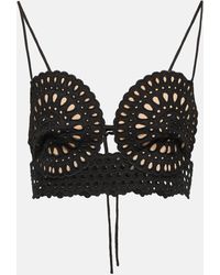 Stella McCartney - Broderie Anglaise Crop Top - Lyst