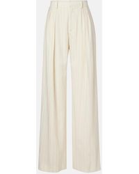 Ralph Lauren - Striped High-Rise Wool Wide-Leg Pants - Lyst