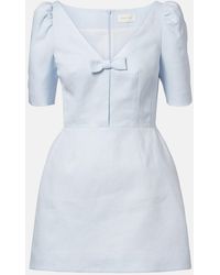ShuShu/Tong - Bow-Detail Linen Minidress - Lyst