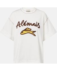 ALÉMAIS - Scuba Embroidered Cotton T-Shirt - Lyst