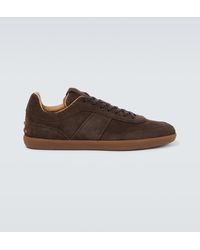 Tod's - Sneakers in suede con logo - Lyst