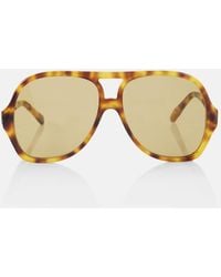 Chloé - Occhiali Da Sole Aviator Con Logo - Lyst