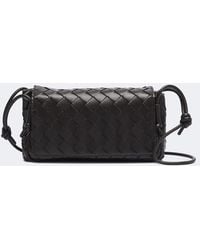 Bottega Veneta - Notturno Mini Leather Crossbody Bag - Lyst