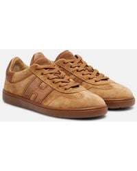 Hogan - Cool Croc-Effect Suede Sneakers - Lyst