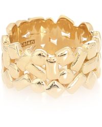 Suzanne Kalan Mosaic Eternity 18kt Gold Ring - Metallic