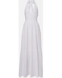 Melissa Odabash - Shay Halterneck Cotton Maxi Dress - Lyst