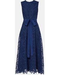 Elie Saab - Bow-Detail Macrame Midi Dress - Lyst
