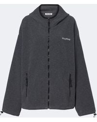 Miu Miu - Hooded Oversized Fleece Jacket - Lyst