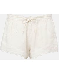 Isabel Marant - Shorts Lola De Ramio Con Bordado Ingles - Lyst