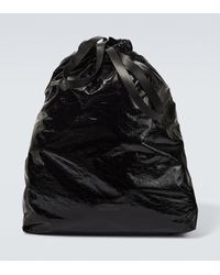 Balenciaga Tote Trash Bag Large de piel - Negro