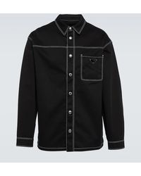 Prada - Sobrecamisa en mezcla de algodon - Lyst