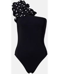 Karla Colletto - Banador Asimetrico Aria Con Apliques Florales - Lyst