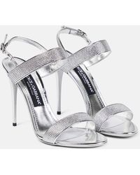 Dolce & Gabbana - X Kim Crystal-embellished Sandals - Lyst