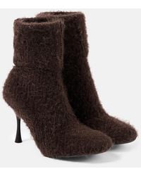 Gianvito Rossi - Finny 85 Knitted Sock Boots - Lyst