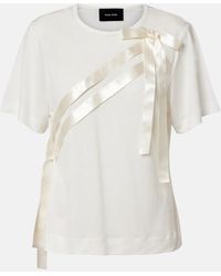 Simone Rocha - Bow-Detail Jersey T-Shirt - Lyst