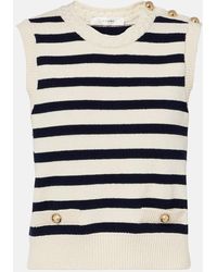 FRAME - The Harbor Cotton-Blend Sweater Vest - Lyst