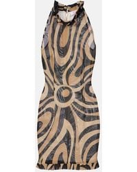 PUCCI - Vestido Corto Marmo Con Volantes - Lyst