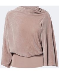 Rick Owens - Cylinder Draped Velvet Top - Lyst