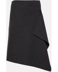 The Row - Bartellina Draped Cashmere Midi Skirt - Lyst