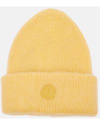 Moncler - Logo Mohair And Wool-Blend Beanie - Lyst