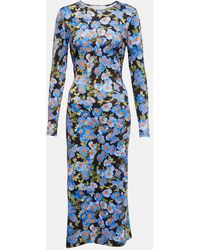 Carolina Herrera - Printed Midi Dress - Lyst