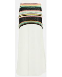 Chloé - Chloe High-rise Striped Wool Maxi Skirt - Lyst