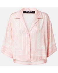 Balmain - Printed Twill Pajama Shirt - Lyst