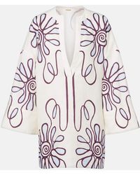 Cala De La Cruz - Tunica Siena De Lino Estampada - Lyst