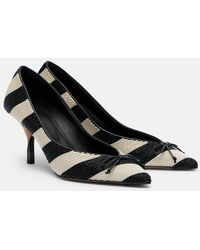 Jacquemus - Tourni Striped Raffia-Effect Pumps - Lyst