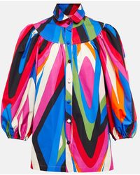 PUCCI - Printed Cotton Blouse - Lyst