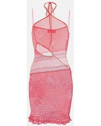 Roberta Einer - Natalie Knitted Cotton Minidress - Lyst