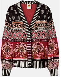 FARM Rio - Coconut Grove Cotton Jacquard Cardigan - Lyst