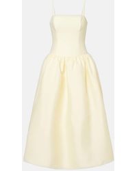 Self-Portrait - Midikleid Aus Taft - Lyst