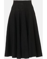 The Row - Jaliah Linen And Cotton-Blend Midi Skirt - Lyst