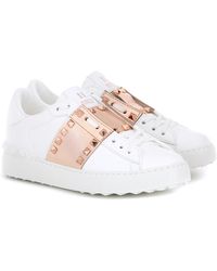 valentino white studded sneakers