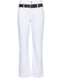 RTA Dexter High-rise Cropped Jeans - White