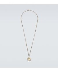 Sydney Evan - Happy Face 14Kt Charm Necklace - Lyst