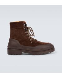 Brunello Cucinelli - Suede Lace-up Boots - Lyst