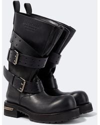 Balenciaga - Venom Leather Biker Boots - Lyst
