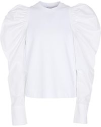 JW Anderson Cotton Jersey Blouse - White